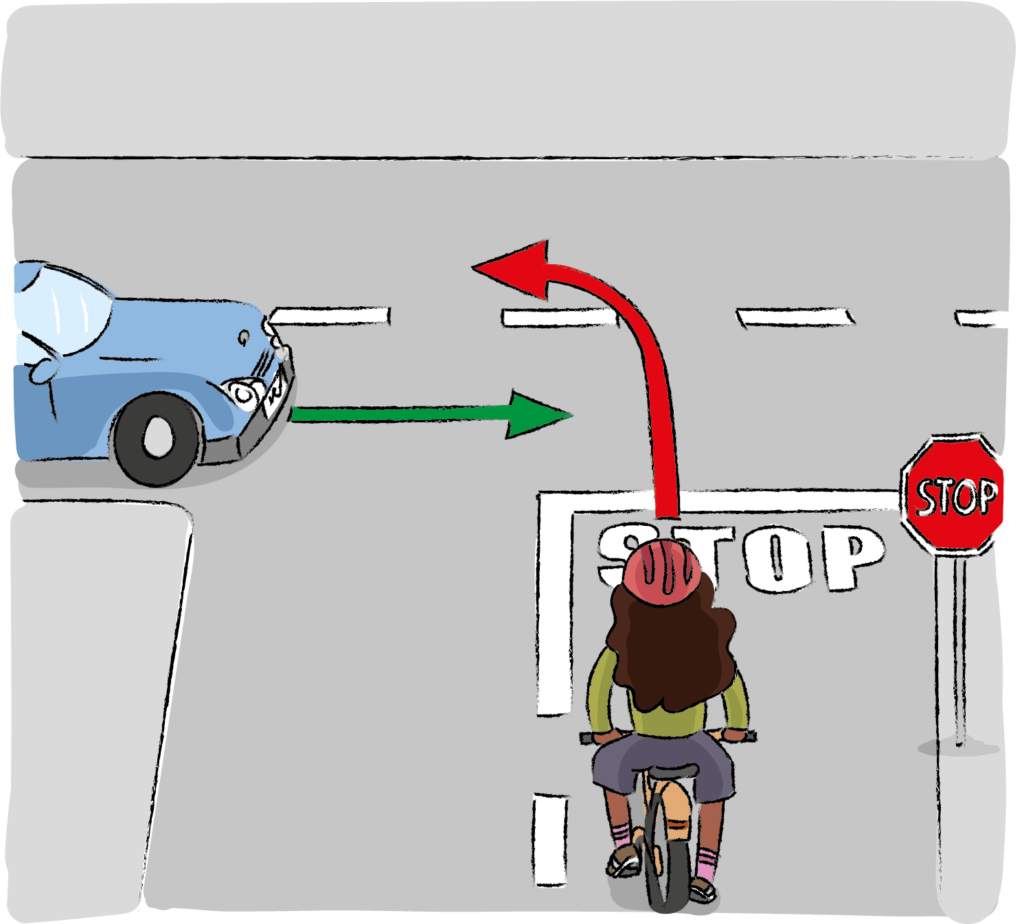 Strada con stop